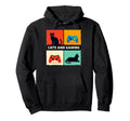 Games Gamer Cats And Gaming Cat Video Hoodie - Minimalist Print Unisex - T-Shirt, Sweatshirt, Hoodie