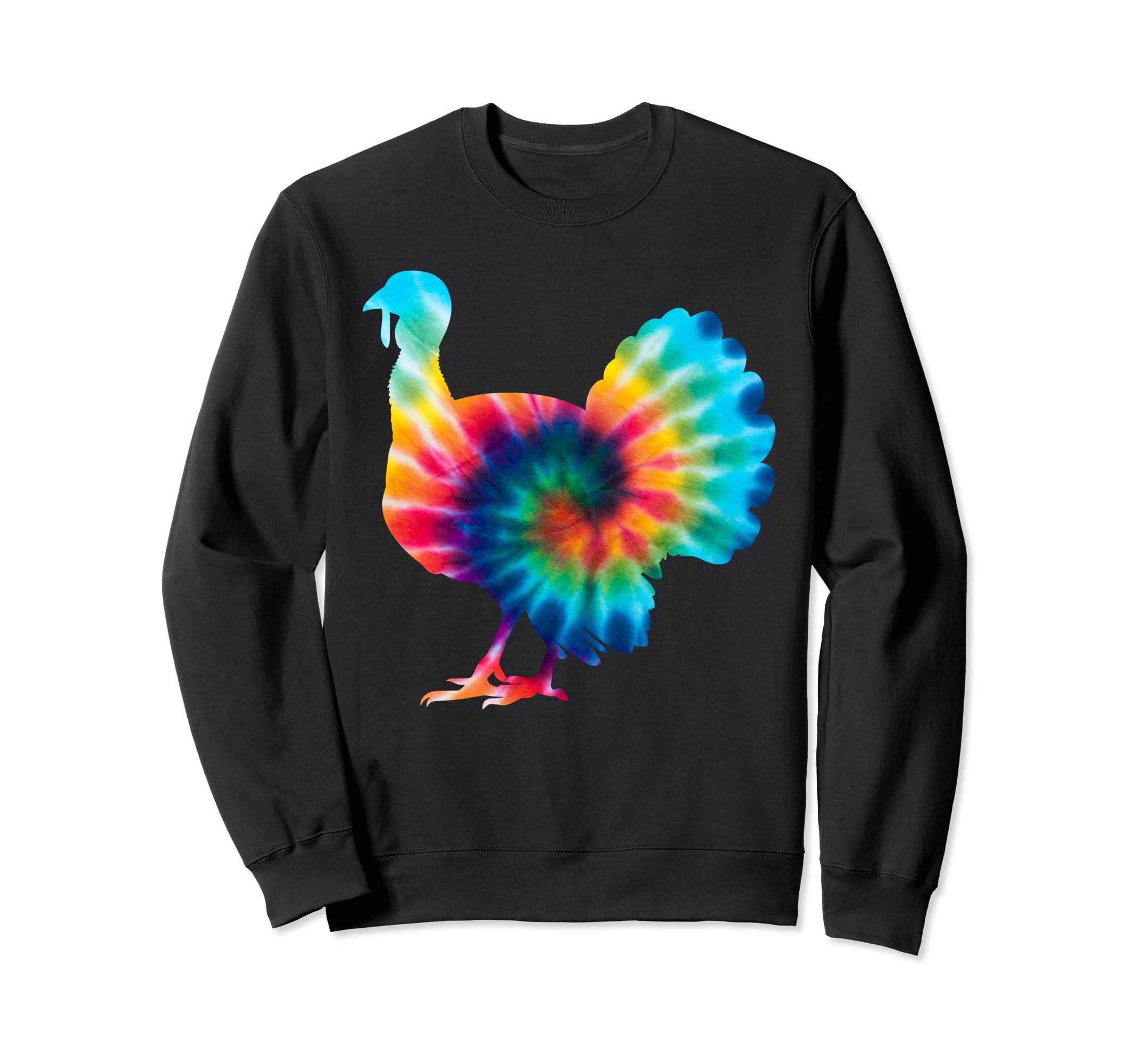 Funny Turkey Tie Dye Psychedelic Sweatshirt - Novelty Apparel for Adults - T-Shirt, Sweatshirt, Hoodie