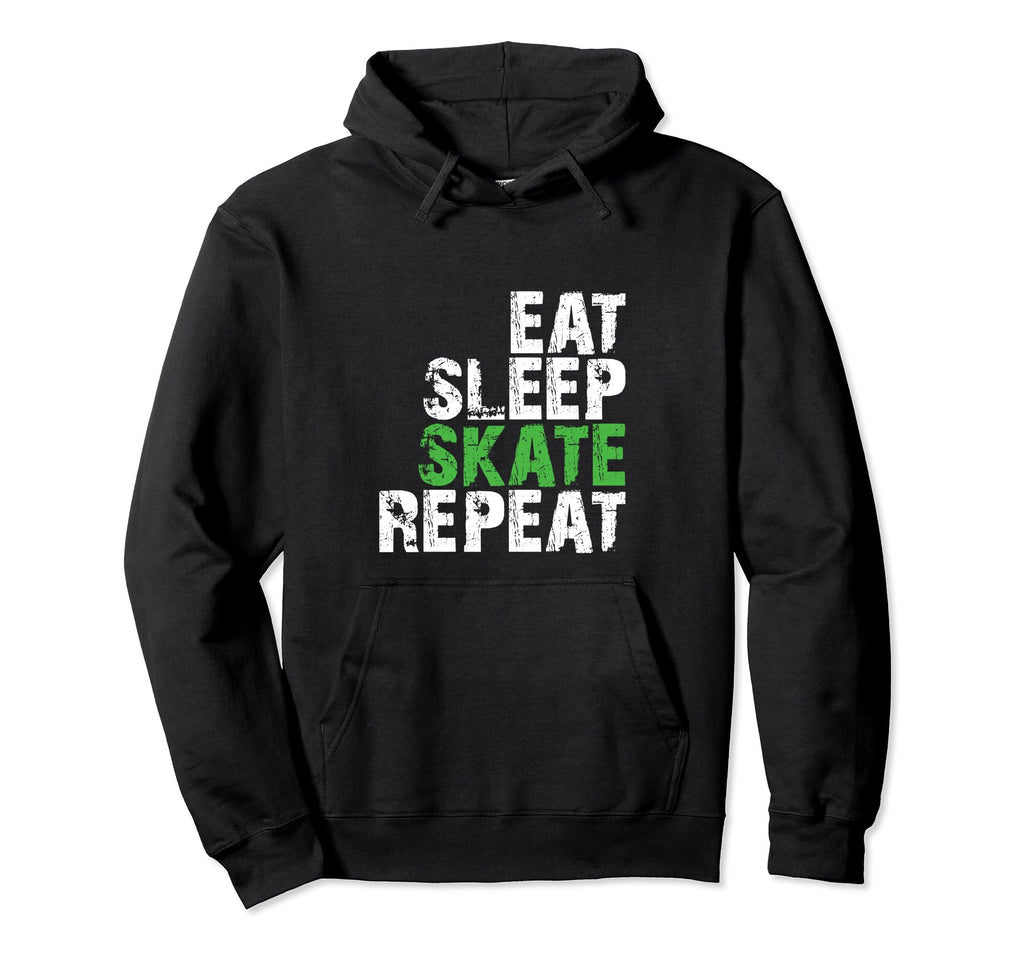 Eat Sleep Skate Repeat Roller Skate Ice Hoodie - Novelty Apparel Men Women - T-Shirt, Sweatshirt, Hoodie