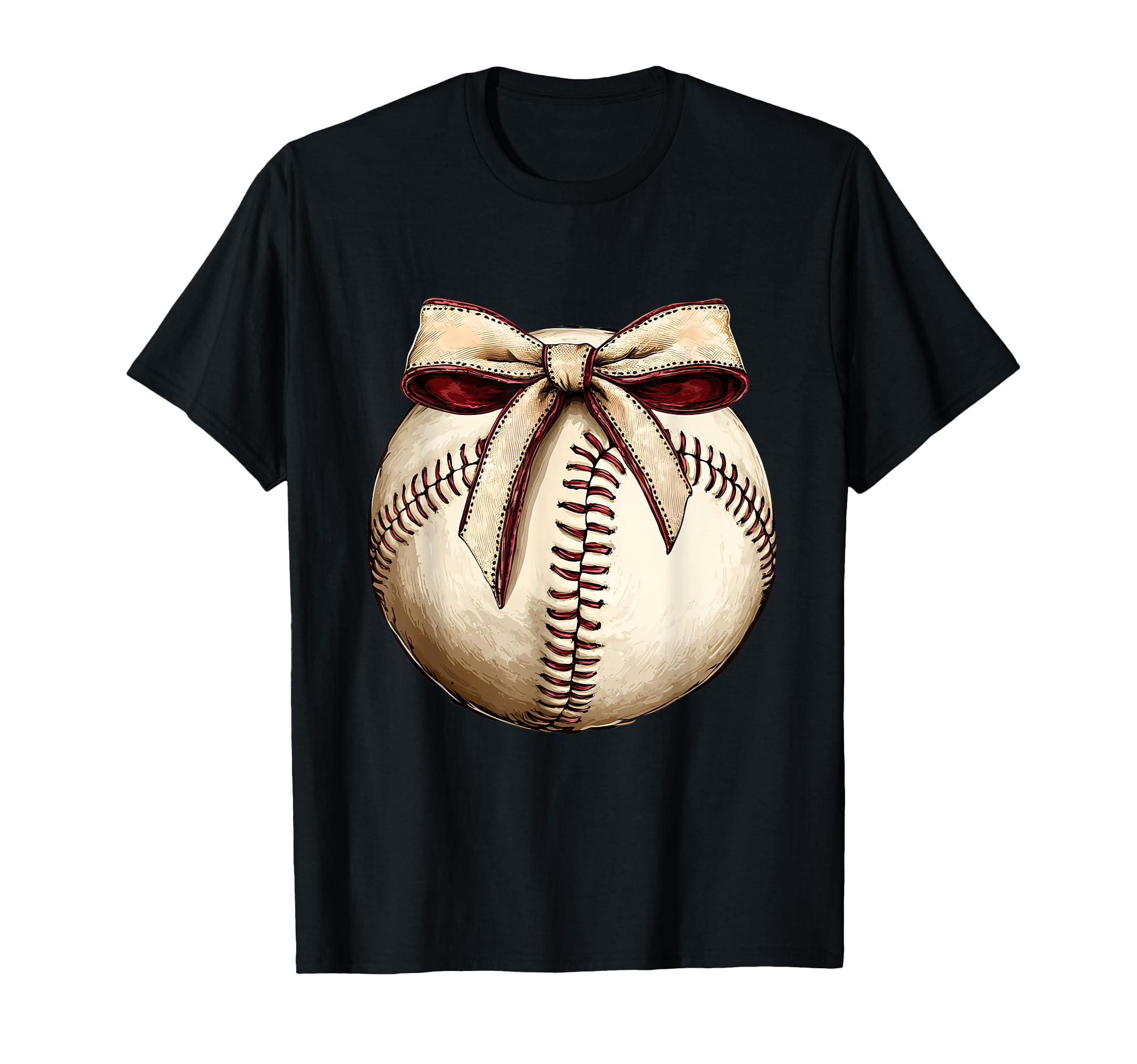 Baseball Coquette Bow Baseball Mom T-Shirt - Minimalist Print Unisex - T-Shirt, Sweatshirt, Hoodie
