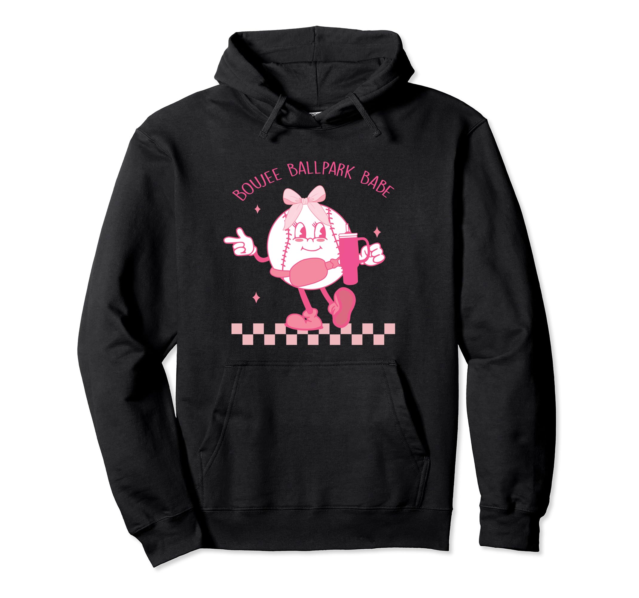 Baseball Boujee Ballpark Babe Hoodie - Casual Everyday Wear Men Women - T-Shirt, Sweatshirt, Hoodie