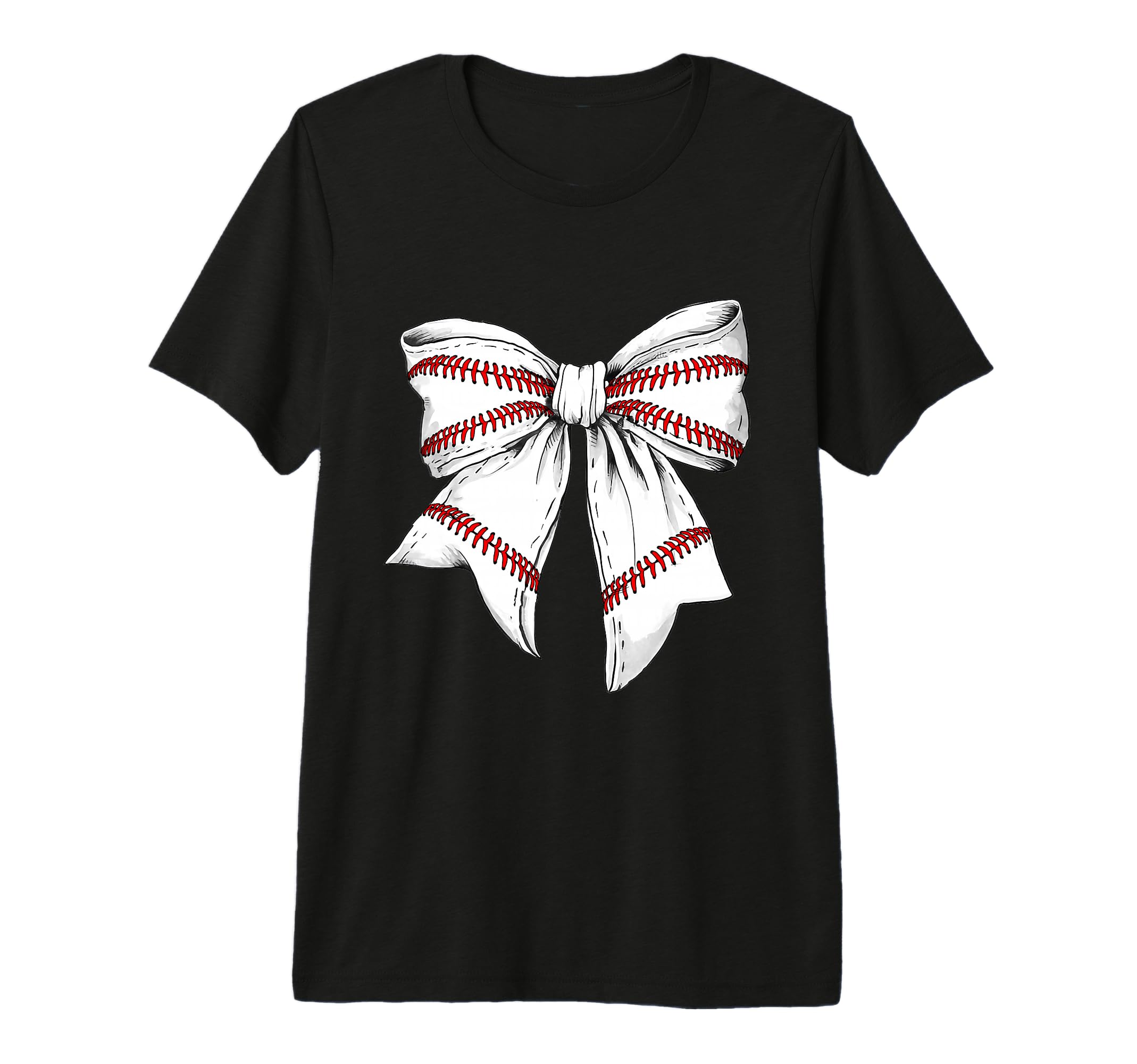 Baseball Mom Coquette Bow Gameday Tri T-Shirt - Custom Art Print Men Women - T-Shirt, Sweatshirt, Hoodie
