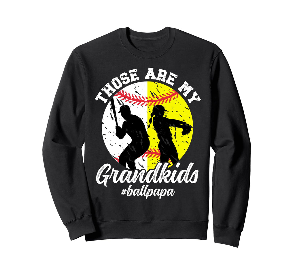 Ball Papa Proud Baseball Softball Sweatshirt - Custom Art Print Men Women - T-Shirt, Sweatshirt, Hoodie