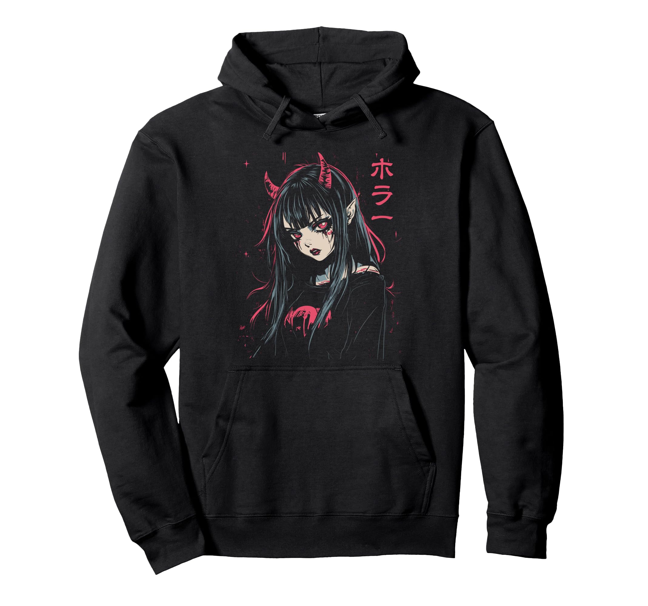 Anime Horror Aesthetic Vaporwave Waifu Hoodie - Streetwear Style Unisex - T-Shirt, Sweatshirt, Hoodie