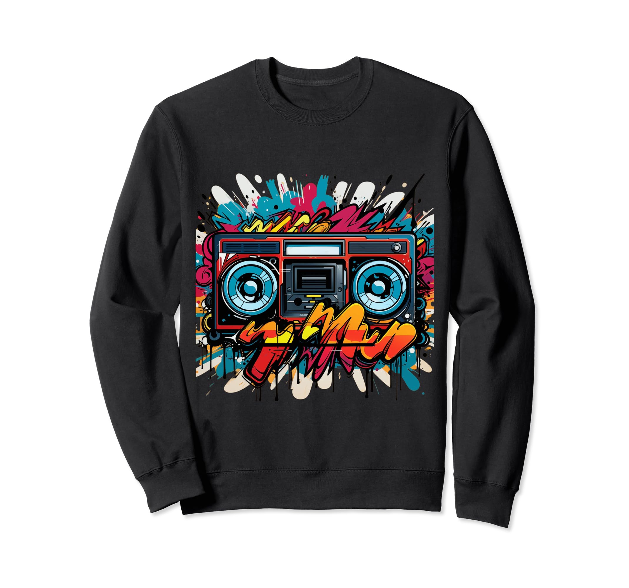 Urban Hip Hop Old School 80S 90S Sweatshirt - Custom Art Print for Adults - T-Shirt, Sweatshirt, Hoodie