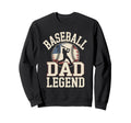 Baseball Dad American Flag Sweatshirt - Custom Art Print Men Women - T-Shirt, Sweatshirt, Hoodie