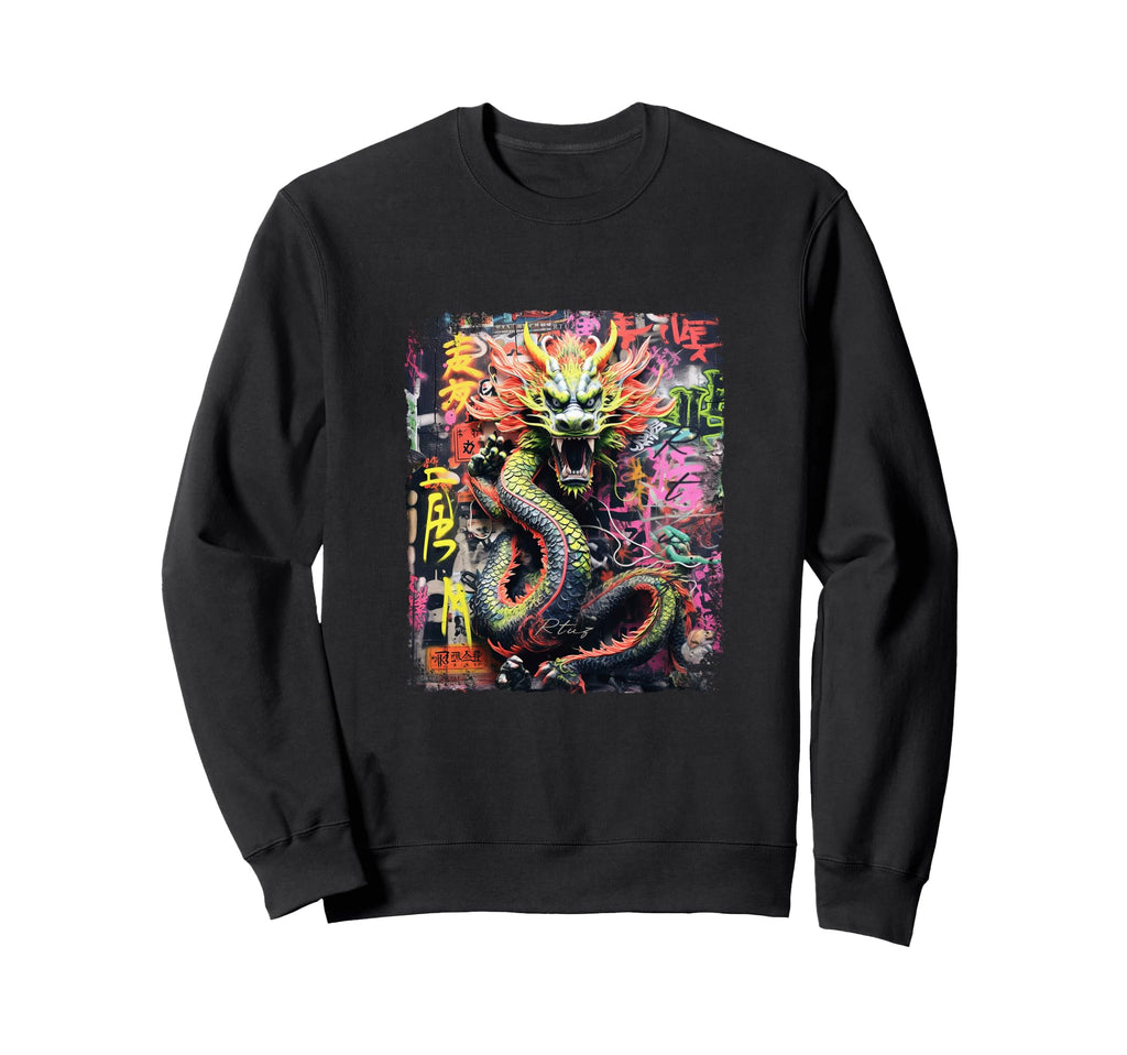 Dragon Streetwear Aesthetic Dragon Sweatshirt - Aesthetic Graphic Men Women - T-Shirt, Sweatshirt, Hoodie