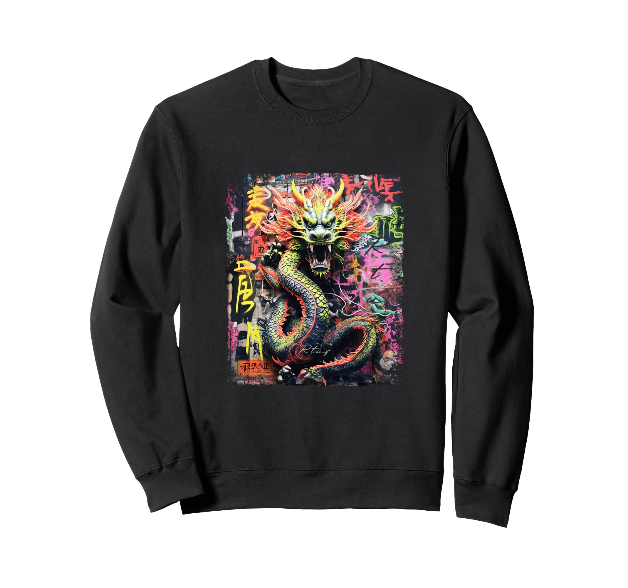 Dragon Streetwear Aesthetic Dragon Sweatshirt - Aesthetic Graphic Men Women - T-Shirt, Sweatshirt, Hoodie