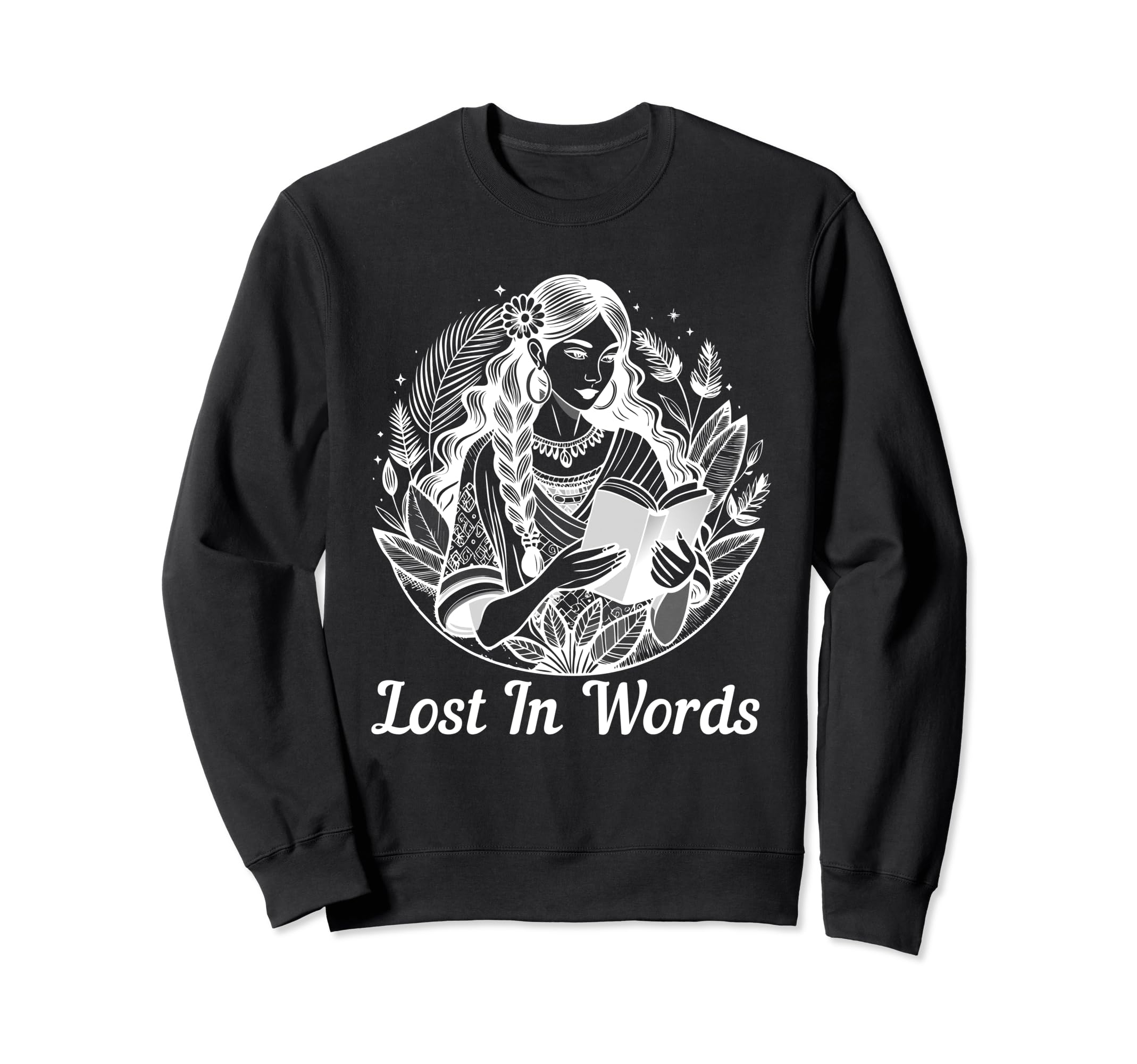 Lost Words Boho Reading Lover Sweatshirt - Unique Graphic Unisex - T-Shirt, Sweatshirt, Hoodie