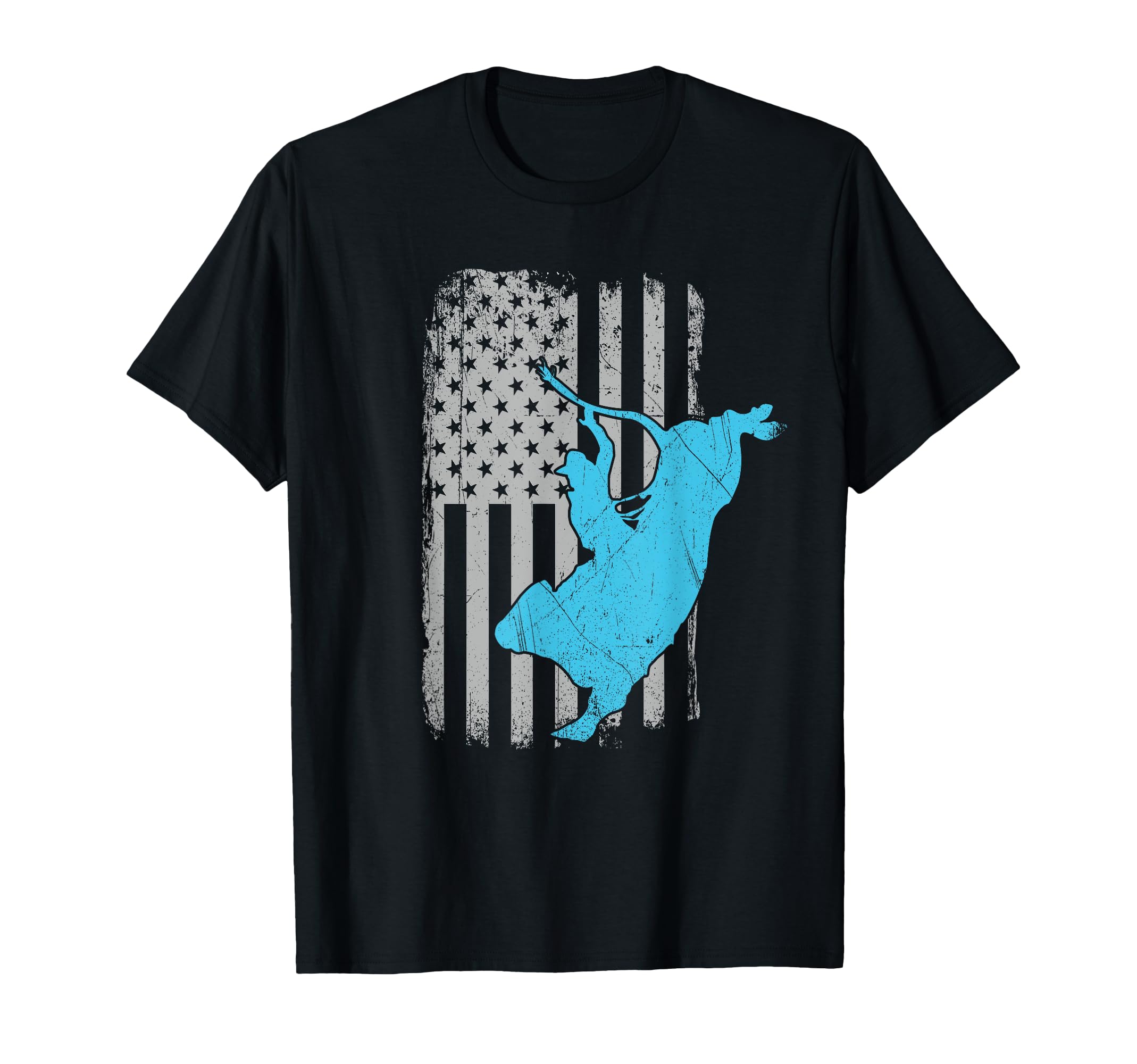 Bull Riding Rodeo Cowboy American Flag T-Shirt - Graphic Print Unisex - T-Shirt, Sweatshirt, Hoodie