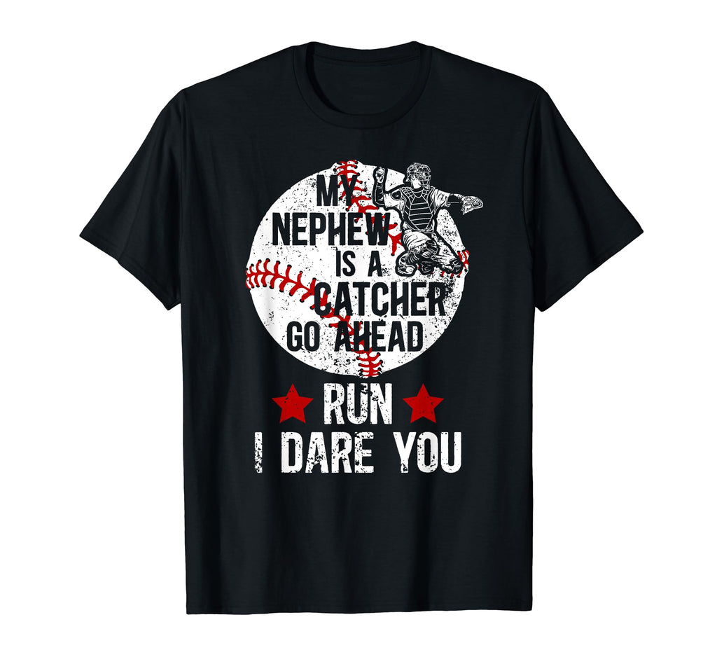 My Nephew Is Baseball Catcher Aunt T-Shirt - Minimalist Print Men Women - T-Shirt, Sweatshirt, Hoodie