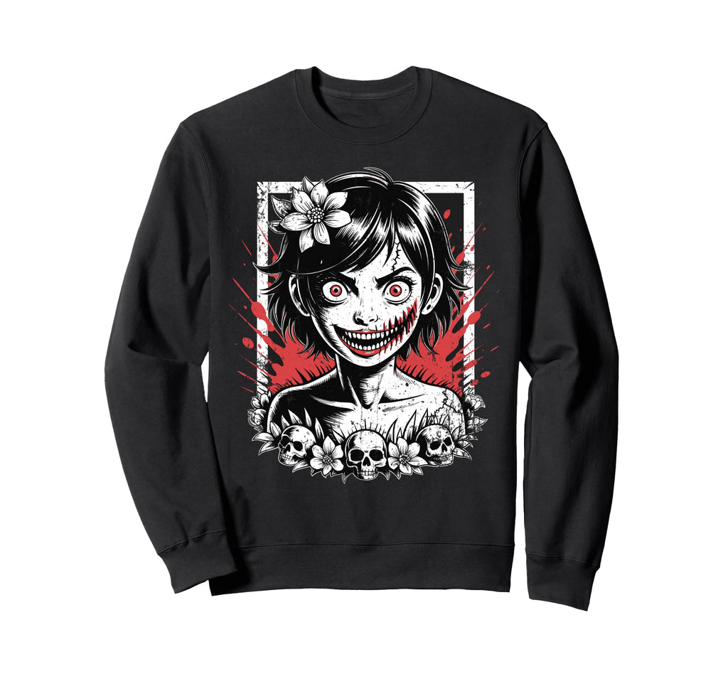 Japanese Horror Anime Manga Y2K Sweatshirt - Aesthetic Graphic Unisex - T-Shirt, Sweatshirt, Hoodie