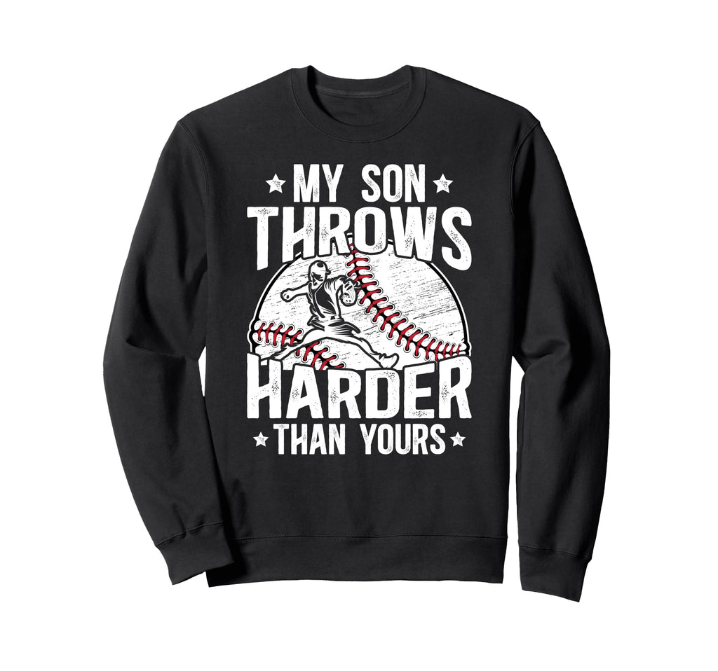Proud Baseball Pitcher Dad Sweatshirt - Streetwear Style for Adults - T-Shirt, Sweatshirt, Hoodie