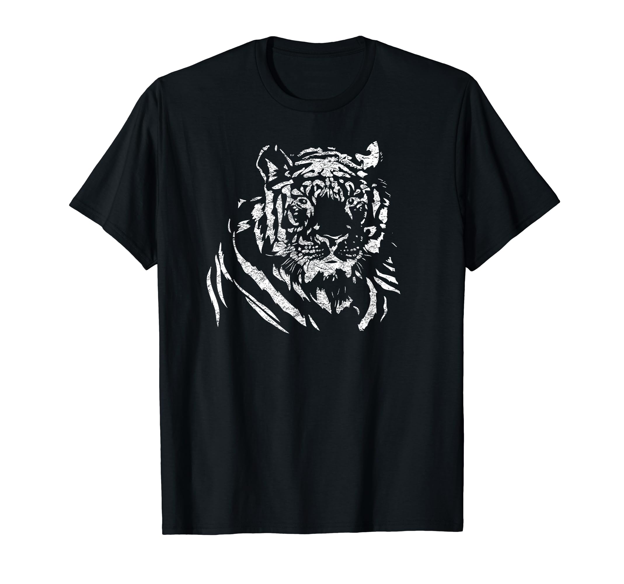 Tiger Lover Gift Distressed T-Shirt - Aesthetic Graphic Men Women - T-Shirt, Sweatshirt, Hoodie