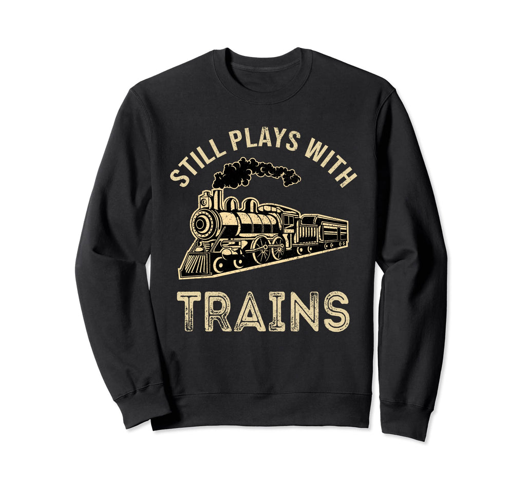 Train Distressed Engineer Engine Sweatshirt - Novelty Apparel for Adults - T-Shirt, Sweatshirt, Hoodie