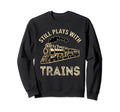 Train Distressed Engineer Engine Sweatshirt - Novelty Apparel for Adults - T-Shirt, Sweatshirt, Hoodie