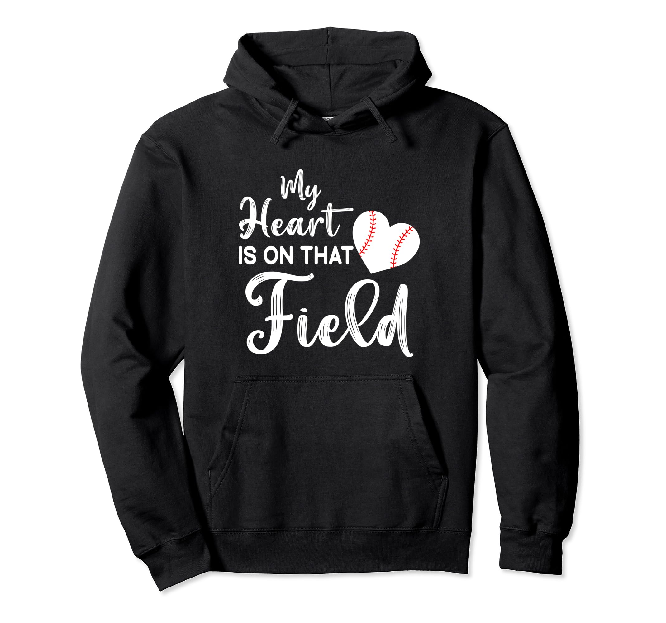 Funny Baseball My Heart Is That Field Hoodie - Custom Art Print Men Women - T-Shirt, Sweatshirt, Hoodie
