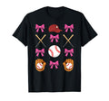 Baseball Mom Mama Coquette Bow T-Shirt - Custom Art Print for Adults - T-Shirt, Sweatshirt, Hoodie