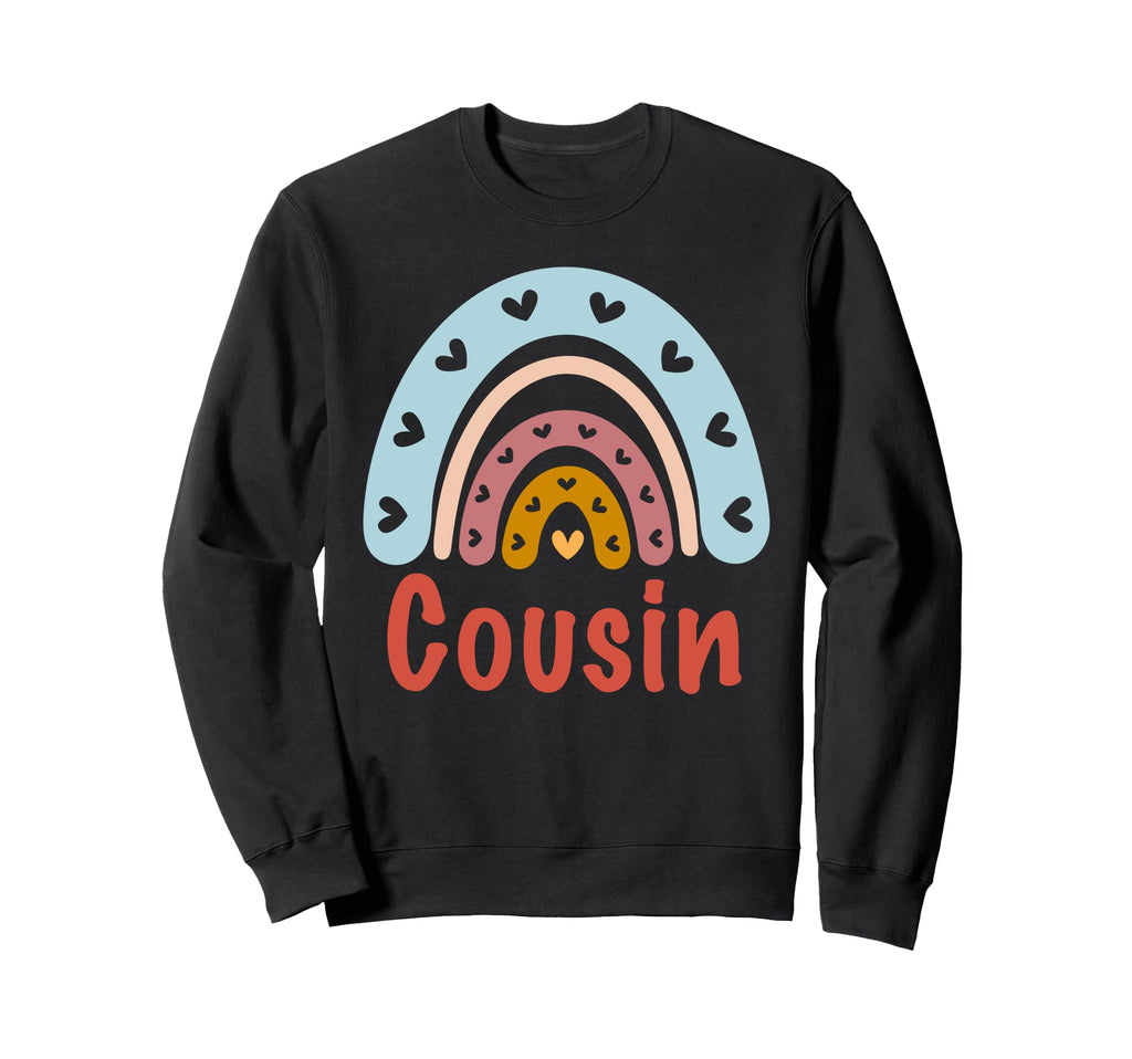 Cousin Birthday Rainbow Boho Sweatshirt - Fun Novelty Design for Adults - T-Shirt, Sweatshirt, Hoodie