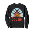 Cousin Birthday Rainbow Boho Sweatshirt - Fun Novelty Design for Adults - T-Shirt, Sweatshirt, Hoodie
