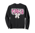 Baseball Mom Coquette Bow Sweatshirt - Casual Everyday Wear Unisex - T-Shirt, Sweatshirt, Hoodie
