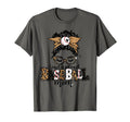 Loud Proud Baseball Mom Messy Bun T-Shirt - Minimalist Print for Adults - T-Shirt, Sweatshirt, Hoodie