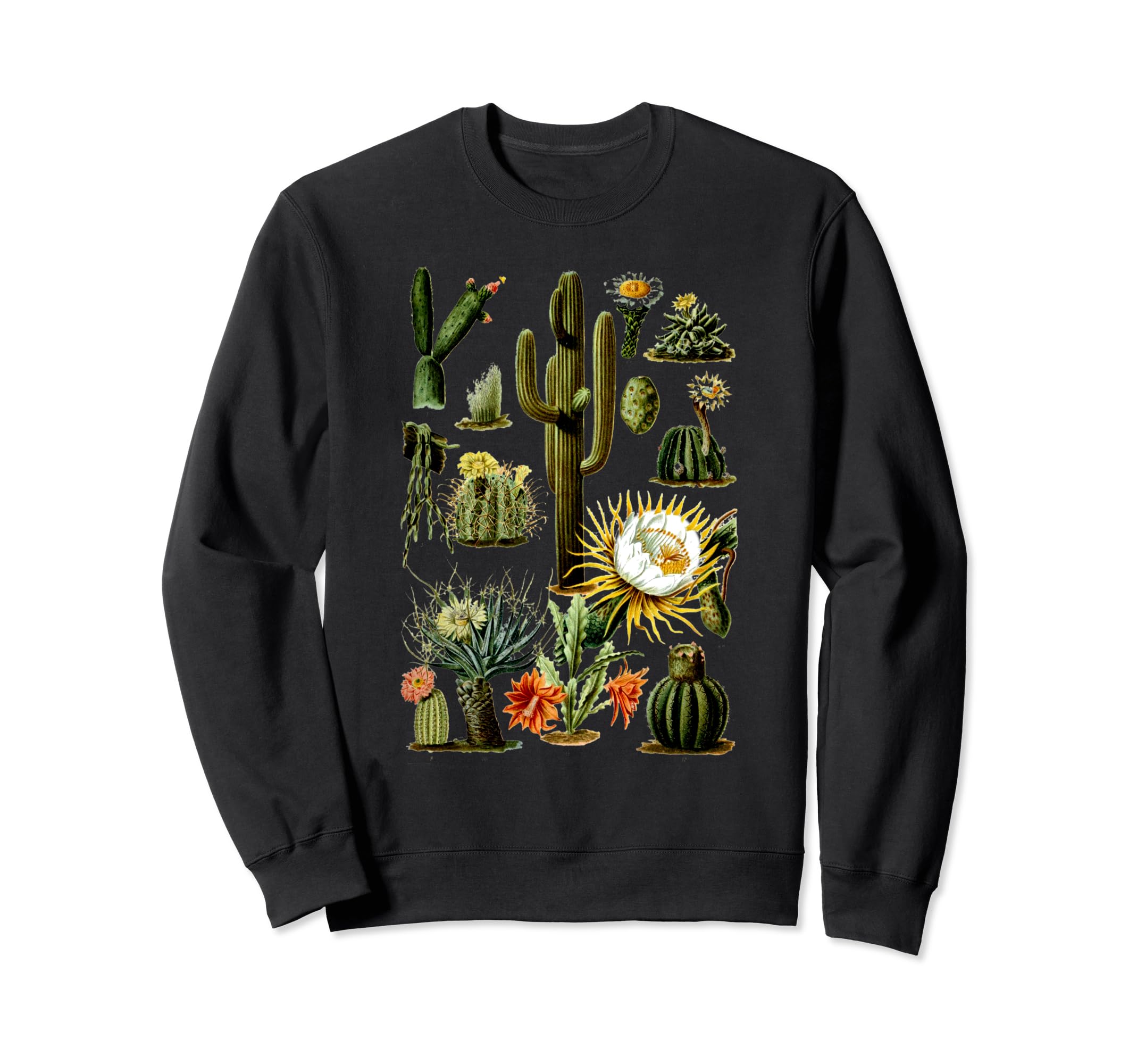 70S Boho Botany Botanical Cactus Sweatshirt - Novelty Apparel for Adults - T-Shirt, Sweatshirt, Hoodie