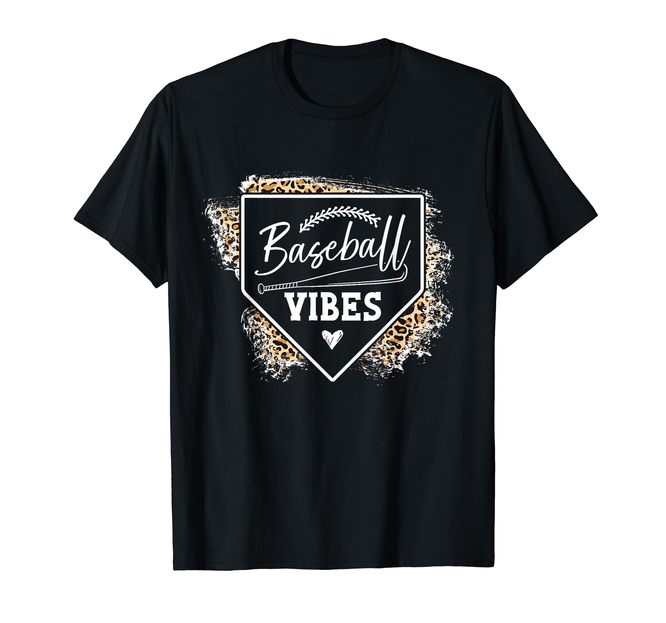 Baseball Vibes Womens Leopard Pattern T-Shirt - Custom Art Print Unisex - T-Shirt, Sweatshirt, Hoodie