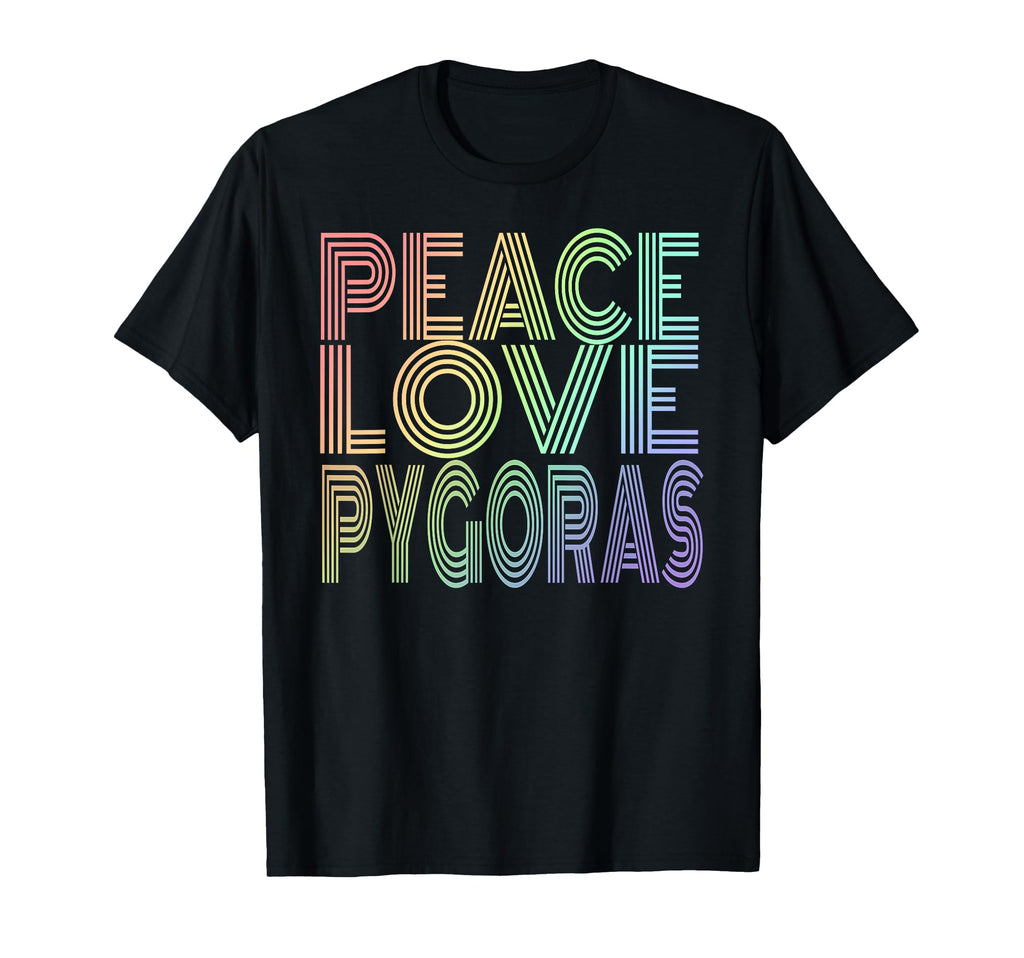 Peace Love Pygora Goat Rainbow Colors T-Shirt - Aesthetic Graphic Men Women - T-Shirt, Sweatshirt, Hoodie