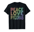 Peace Love Pygora Goat Rainbow Colors T-Shirt - Aesthetic Graphic Men Women - T-Shirt, Sweatshirt, Hoodie