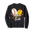 Aunt Both Baseball Softball Sweatshirt - Fun Novelty Design for Adults - T-Shirt, Sweatshirt, Hoodie