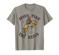 Jesus Take Reins Western Cowboy T-Shirt - Casual Everyday Wear for Adults - T-Shirt, Sweatshirt, Hoodie