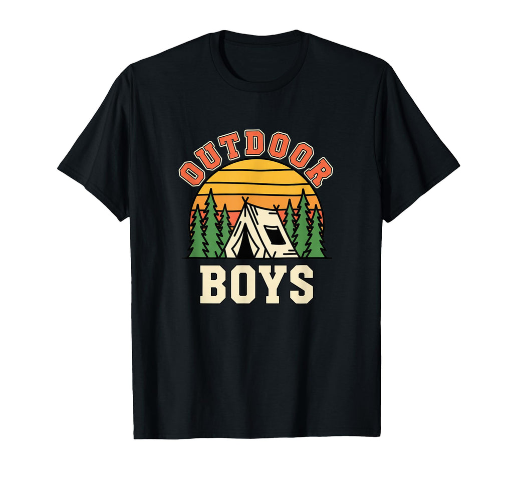 Outdoor Camping Tent Trees Sunset T-Shirt - Streetwear Style for Adults - T-Shirt, Sweatshirt, Hoodie