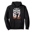 Proud Mom Baseball Player Number 67 Game Hoodie - Aesthetic Graphic Unisex - T-Shirt, Sweatshirt, Hoodie