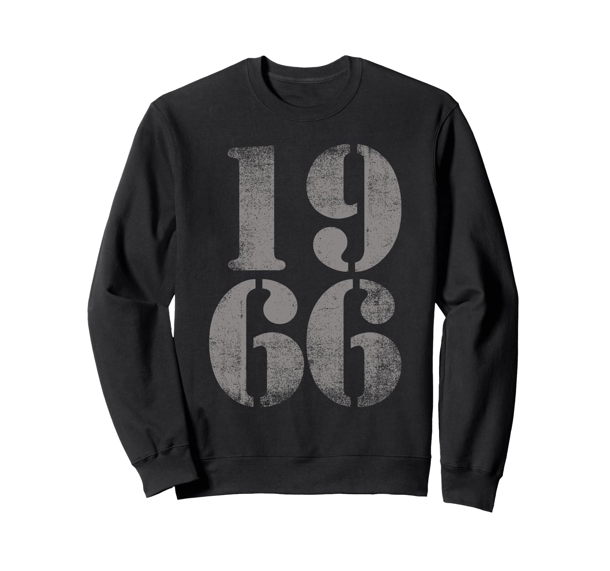 1966 Birth Year Distressed Birthday Sweatshirt - Trendy Graphic Men Women - T-Shirt, Sweatshirt, Hoodie