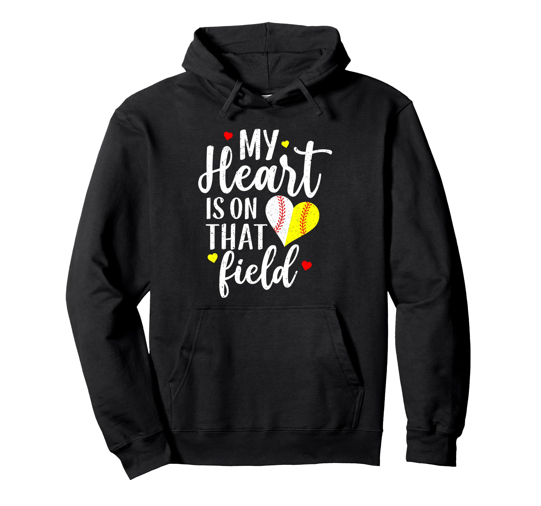 My Heart Is That Field Baseball Softball Hoodie - Streetwear Style Unisex - T-Shirt, Sweatshirt, Hoodie