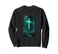 Gothic Cross Grunge Aesthetic Y2K Sweatshirt - Unique Graphic for Adults - T-Shirt, Sweatshirt, Hoodie