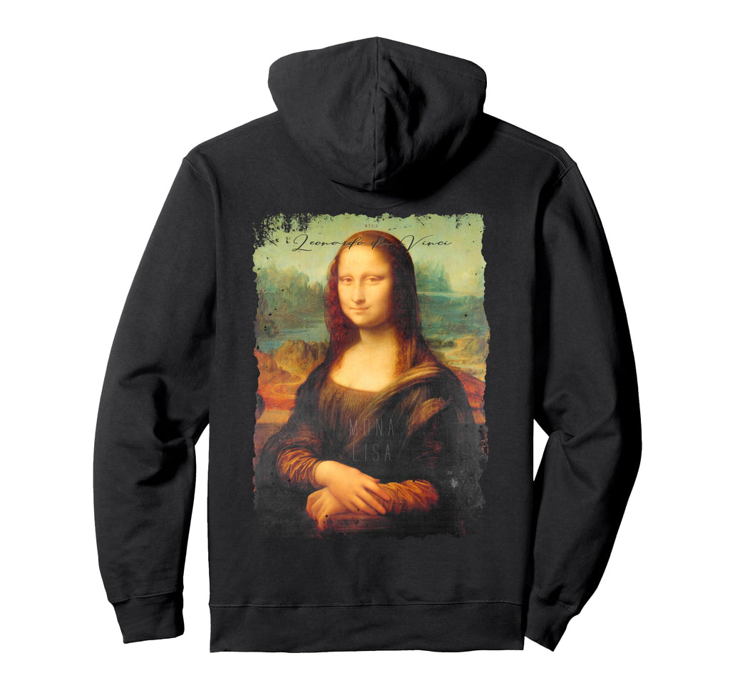Mona Lisa Art Y2K Back Streetwear Hoodie - Casual Everyday Wear Men Women - T-Shirt, Sweatshirt, Hoodie