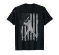 Baseball Player American Flag Usa T-Shirt - Fun Novelty Design for Adults - T-Shirt, Sweatshirt, Hoodie