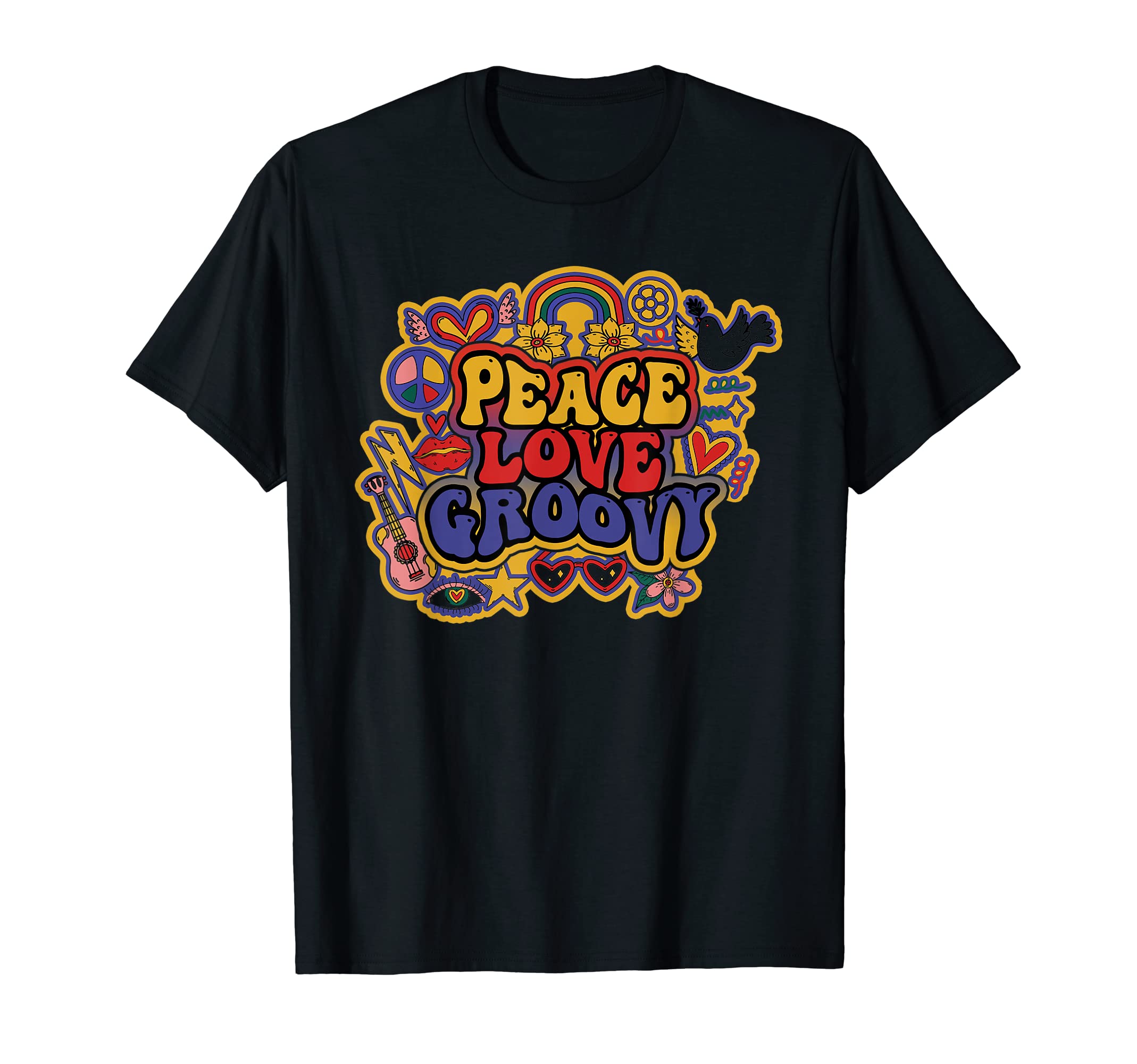 Groovy 70S Lover Peace Love Groovy T-Shirt - Streetwear Style Men Women - T-Shirt, Sweatshirt, Hoodie