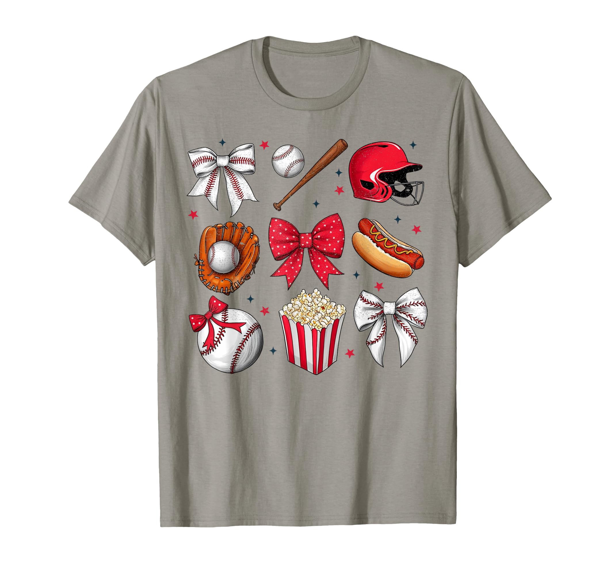 Baseball Coquette Bow Baseball T-Shirt - Aesthetic Graphic for Adults - T-Shirt, Sweatshirt, Hoodie