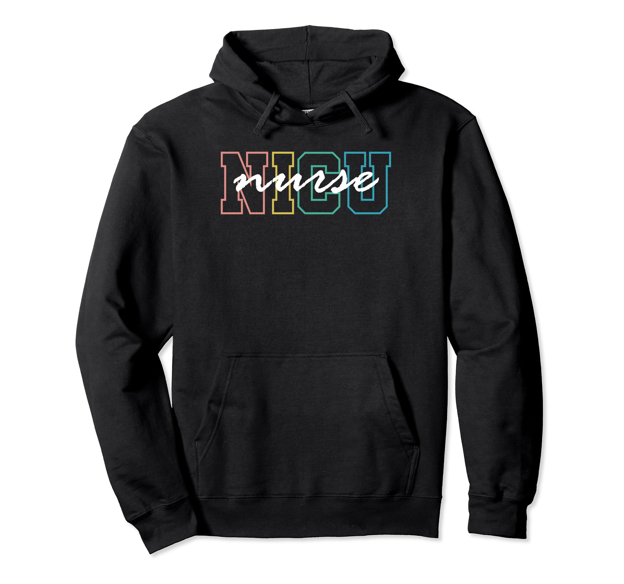 Nicu Nurse Icu Neonatal Boho Rainbow Team Hoodie - Graphic Print Unisex - T-Shirt, Sweatshirt, Hoodie