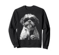 Shih Tzu Drinking Iced Coffee Funny Sweatshirt - Unique Graphic Men Women - T-Shirt, Sweatshirt, Hoodie