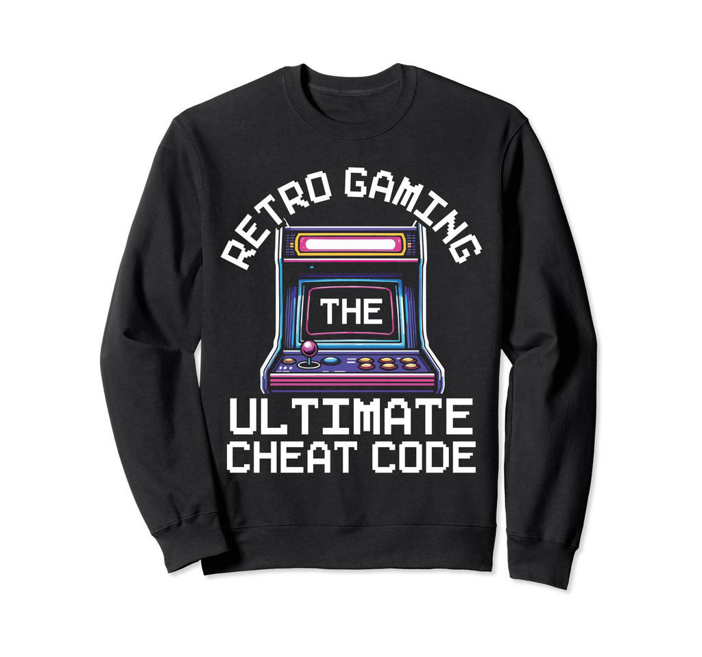 80S Arcade Nostalgia Pixel Art Sweatshirt - Minimalist Print Men Women - T-Shirt, Sweatshirt, Hoodie