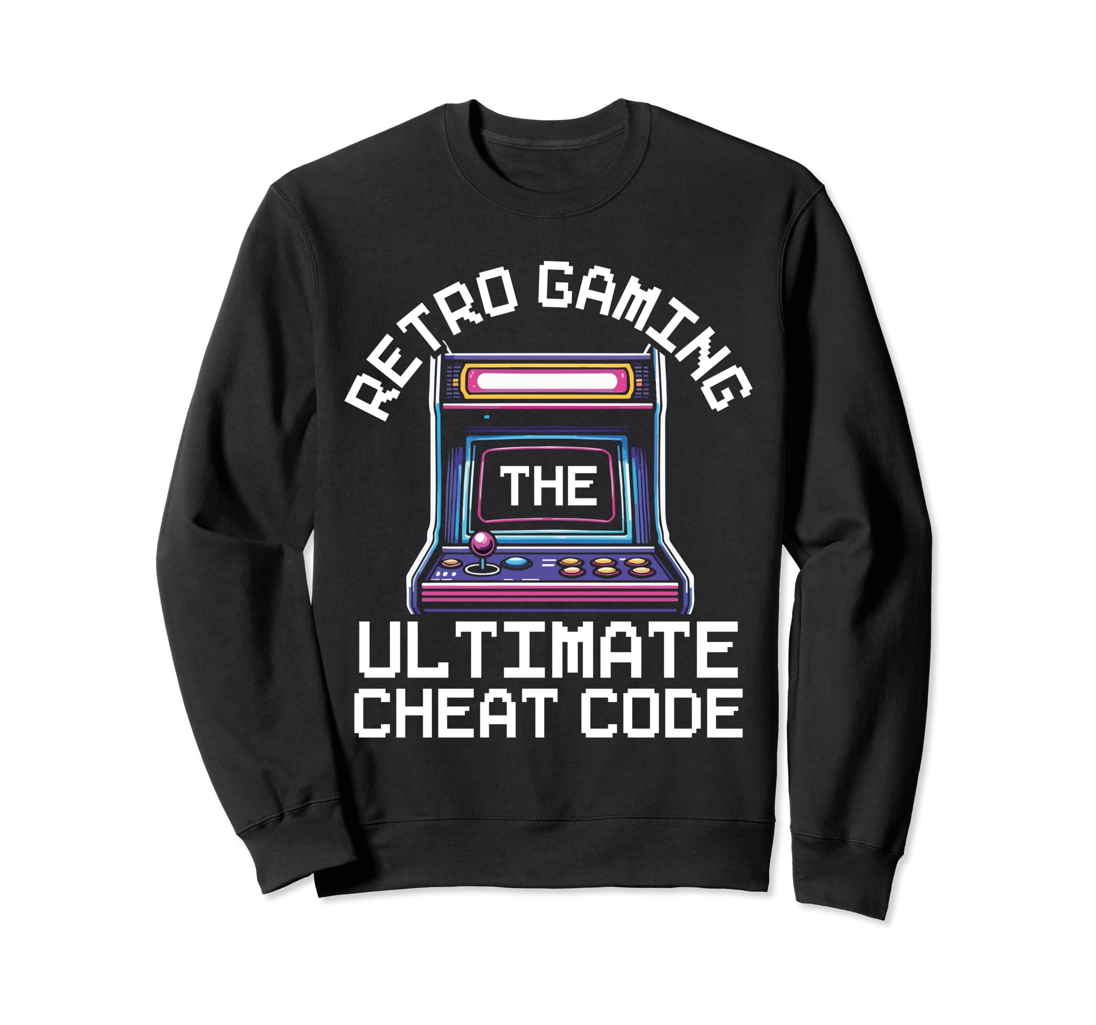 80S Arcade Nostalgia Pixel Art Sweatshirt - Minimalist Print Men Women - T-Shirt, Sweatshirt, Hoodie