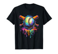 Dripping Baseball Tie Dye Splash T-Shirt - Casual Everyday Wear for Adults - T-Shirt, Sweatshirt, Hoodie