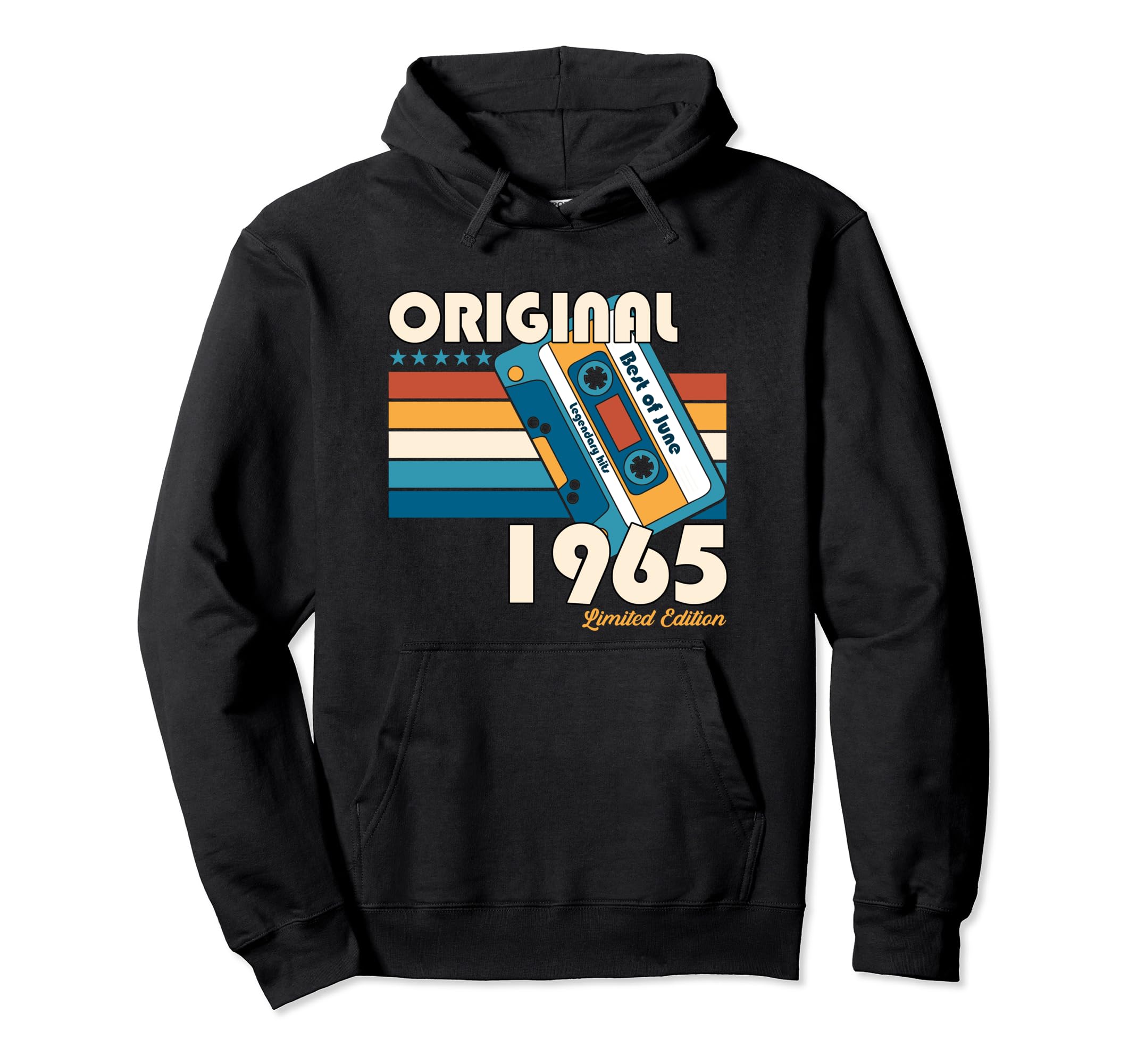59Th Birthday June 1965 Cassette Gifts Hoodie - Fun Novelty Design Unisex - T-Shirt, Sweatshirt, Hoodie