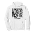 Football Cheer Mom Game Day White Bow Hoodie - Unique Graphic for Adults - T-Shirt, Sweatshirt, Hoodie
