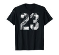 White Baseball Number 23 Jersey T-Shirt - Casual Everyday Wear Unisex - T-Shirt, Sweatshirt, Hoodie