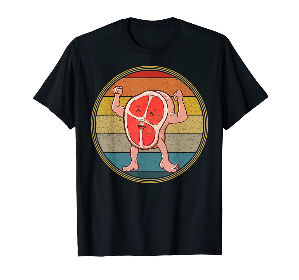 Steak Muscles Distressed T-Shirt - Casual Everyday Wear Men Women - T-Shirt, Sweatshirt, Hoodie